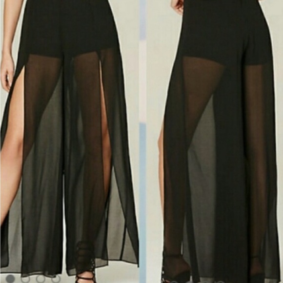 💋 bebe deep v chiffon pleated romper black dress 10 RARE 💋 - Picture 10 of 14